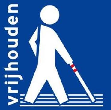 Afbeelding van een stoeptegel Houd de Lijn Vrij