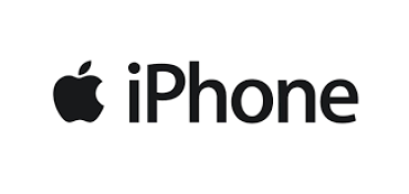 Apple logo met daarnaast het woord iPhone