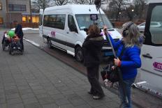 cameraploeg voor taxibus cliëntenvervoer Visio Haren