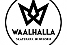 Het logo van skatepark Waalhalla in Nijmegen